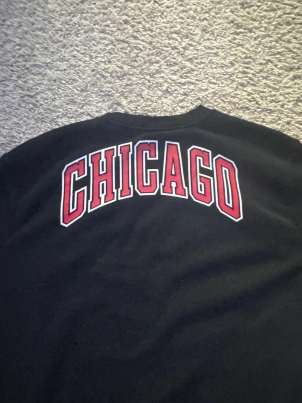 Chicago Bulls NBA Logo Graphic Long Sleeve Crewneck Sweatshirt